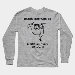 Eagerness tier: 0, effort tier: still 0 - sloth player Long Sleeve T-Shirt